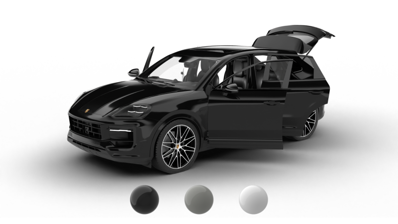 Porsche Cayenne S E-Hybrid Black Edition HQ 2025 3D Modell .c4d .max .obj .3ds .fbx .stl .blend 