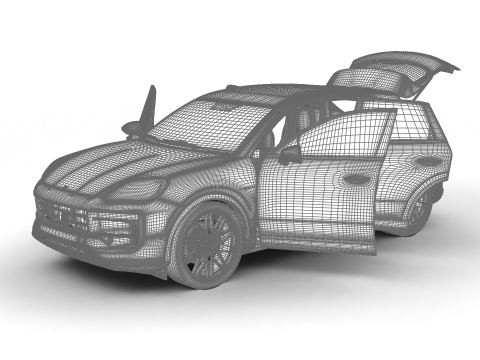 Porsche Cayenne S E-Hybrid Black Edition HQ 2025 3D Modell