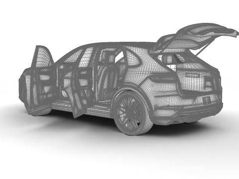 Porsche Cayenne S E-Hybrid Black Edition HQ 2025 3D Modell