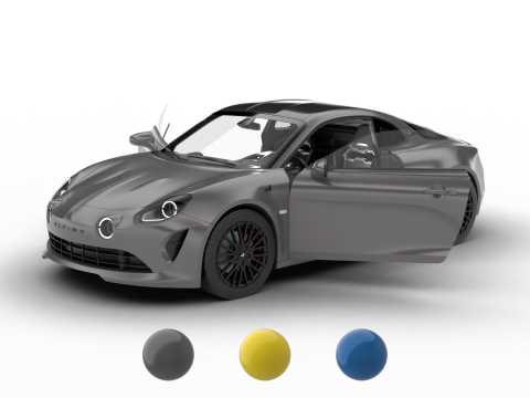 Alpine A110S 2020 HQ 3D Model