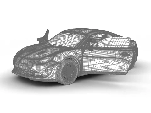 Alpine A110S 2020 HQ 3D Model
