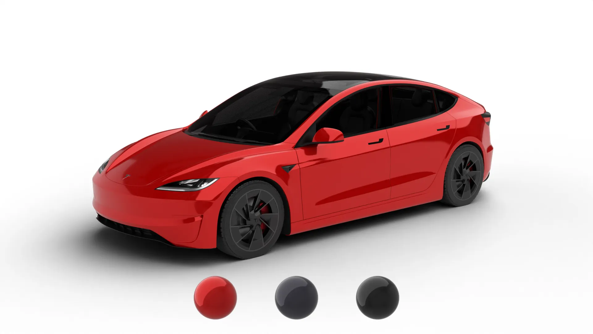 Tesla Model 3 성능 2026 3D 모델 .c4d .max .obj .3ds .fbx .stl .blend