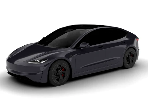 Tesla Model 3 성능 2026 3D 모델