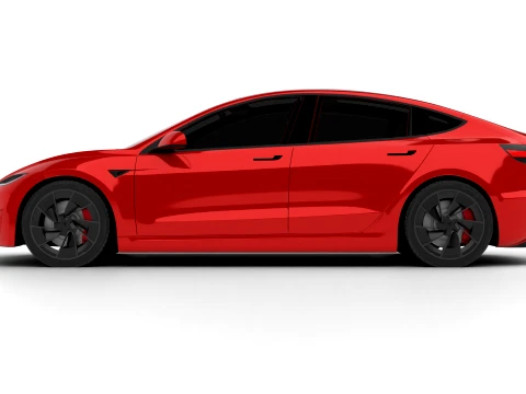 Tesla Model 3 성능 2026 3D 모델