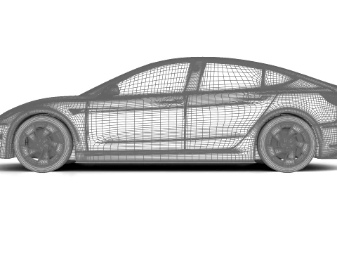 Tesla Model 3 성능 2026 3D 모델