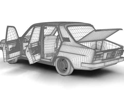 Renault 12 Berlina 1975 HQ 3D Model