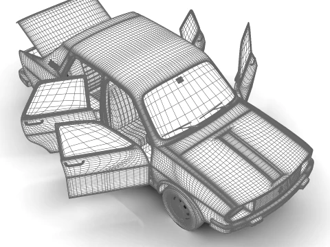 Renault 12 Berlina 1975 HQ 3D Model