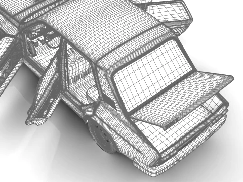 Renault 12 Berlina 1975 HQ 3D Model