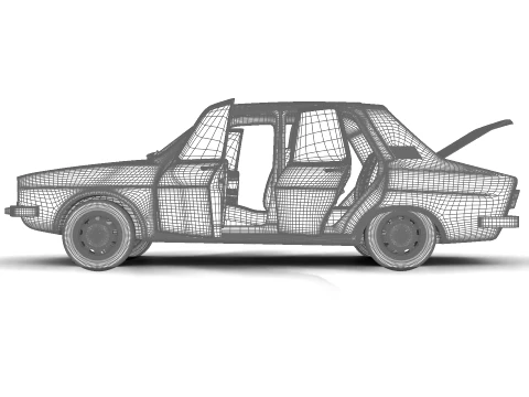 Renault 12 Berlina 1975 HQ 3D Model