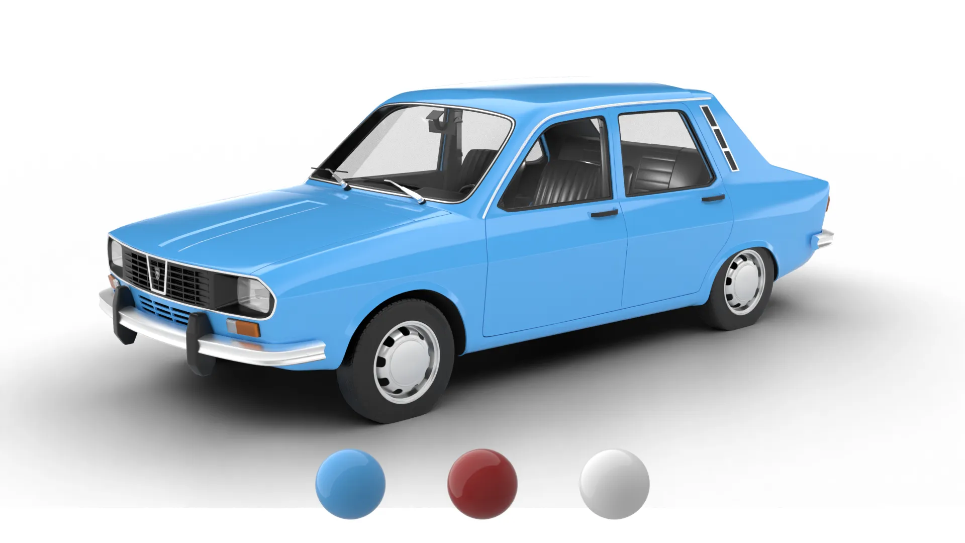 Dacia 1300 1969 3D Model .c4d .max .obj .3ds .fbx .stl .blend 