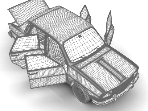 Dacia 1300 1969 HQ 3D Model