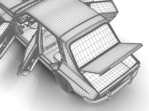 Dacia 1300 1969 HQ 3D Model