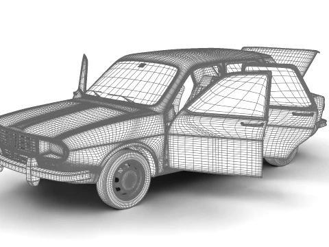 Renault 12 TL 1975 HQ 3D Model