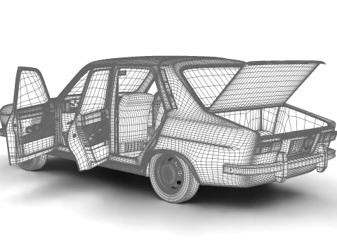 Renault 12 TL 1975 HQ 3D Model