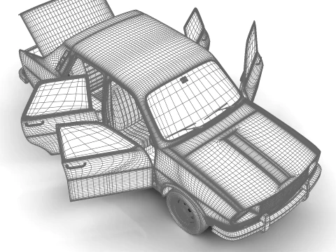 Renault 12 TL 1975 HQ 3D Model