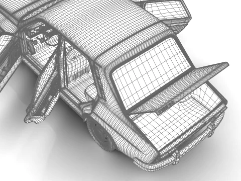 Renault 12 TL 1975 HQ 3D Model
