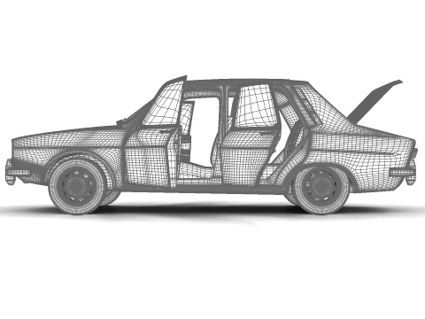 Renault 12 TL 1975 HQ 3D Model