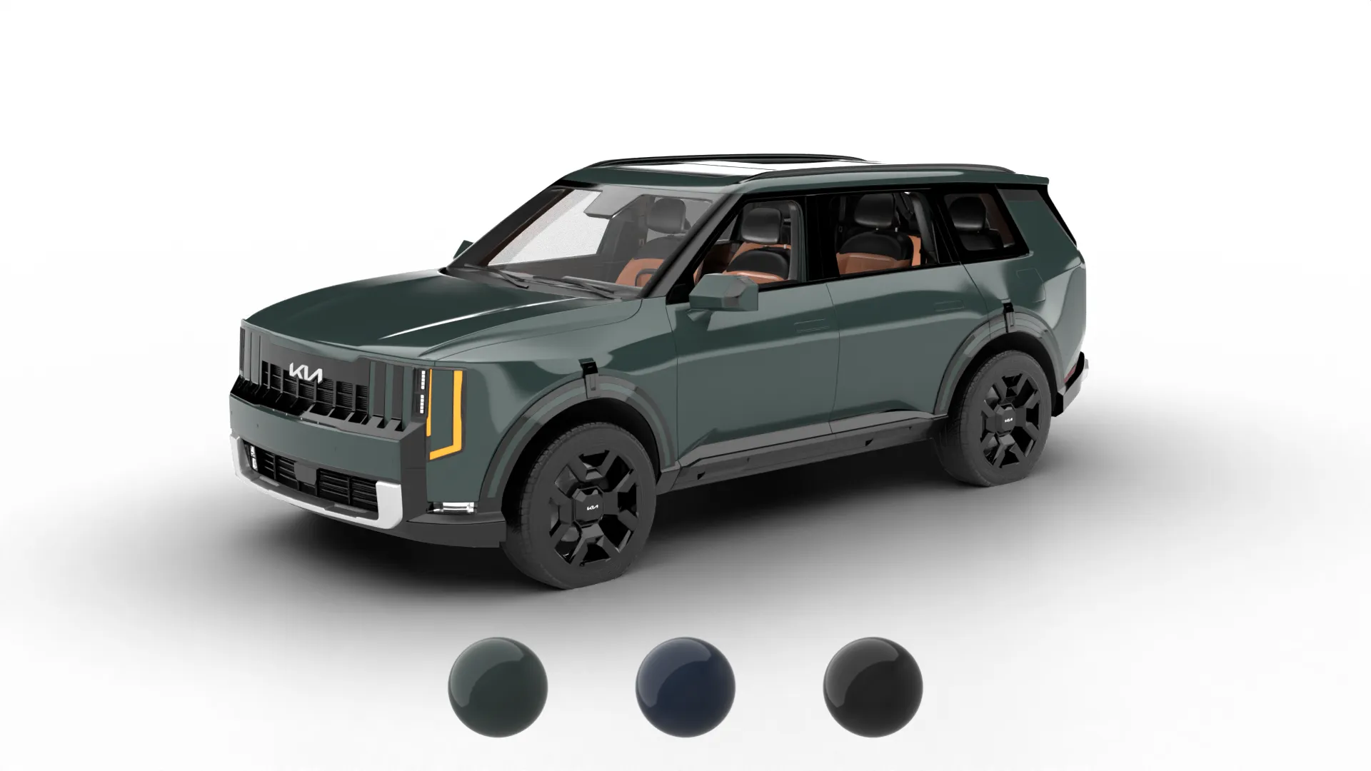 Kia Telluride SX 2026 3D Model .c4d .max .obj .3ds .fbx .stl .blend 