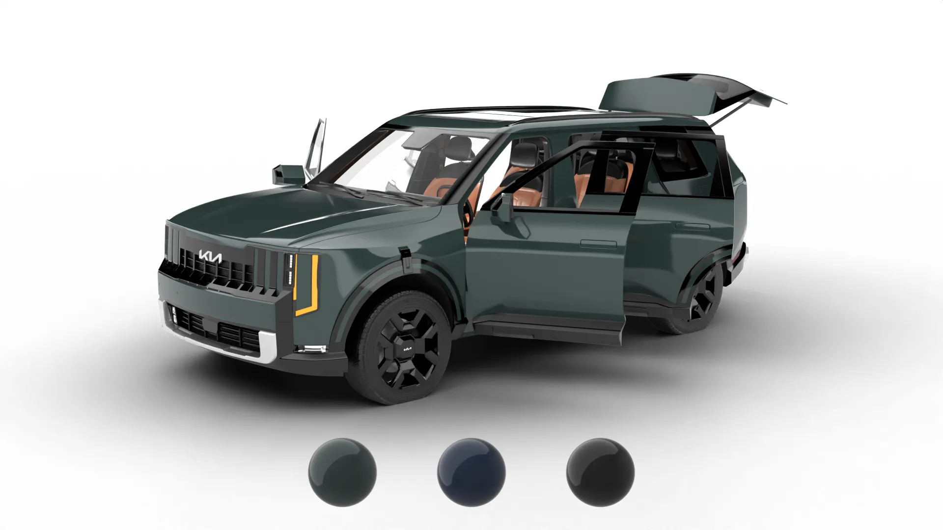 Kia Telluride SX 2026HQ Modello 3D .c4d .max .obj .3ds .fbx .stl .blend 