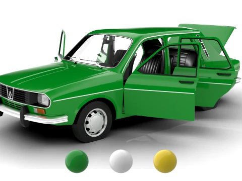 Renault 12 TS 1975 HQ Modelo 3D