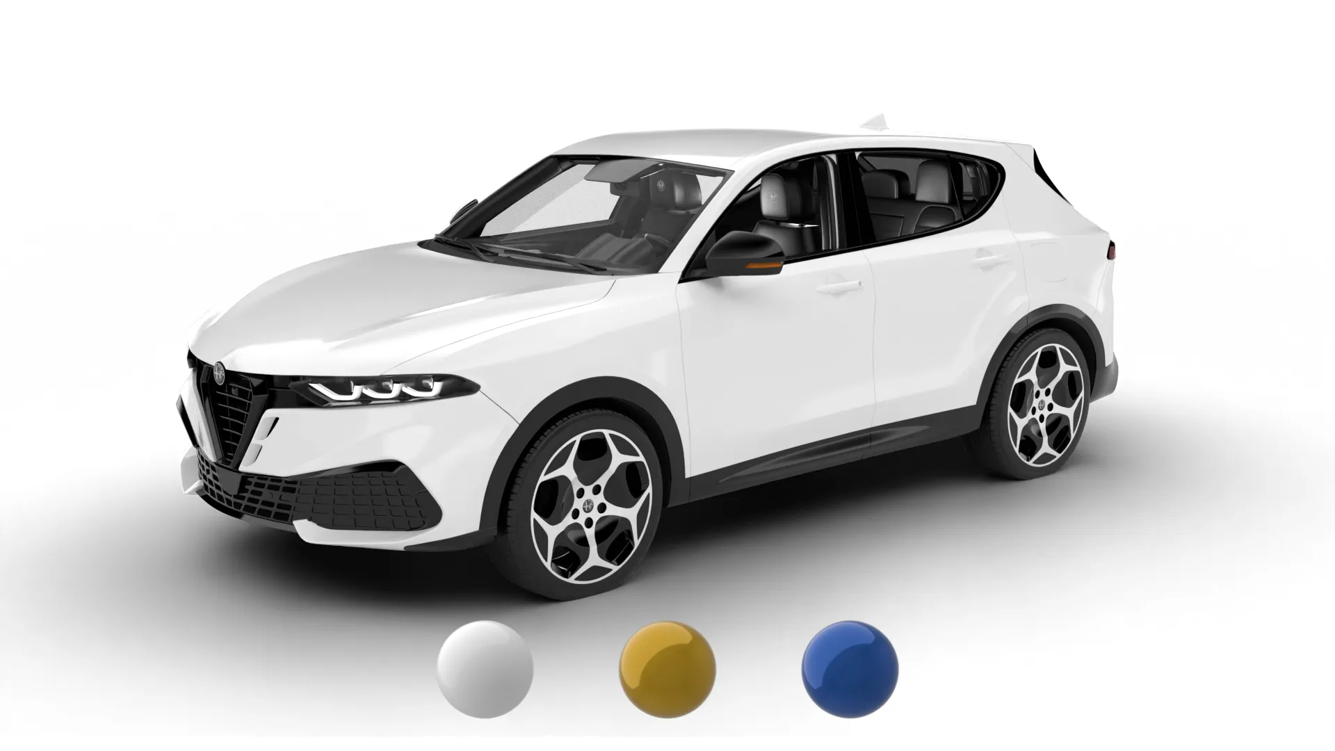 Alfa Romeo Tonale Ibrida Plug-in Hybrid 2026 3D Model .c4d .max .obj .3ds .fbx .stl .blend 