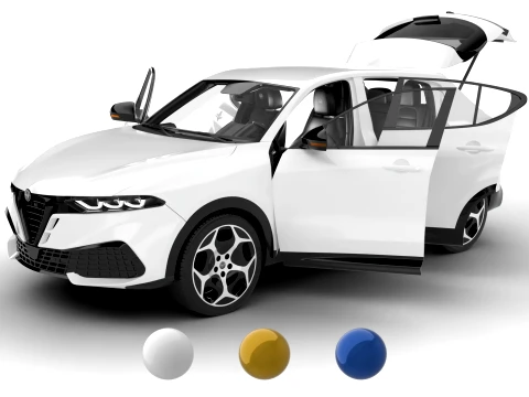 Alfa Romeo Tonale Ibrida H&iacute;brido enchufable 2026 HQ Modelo 3D