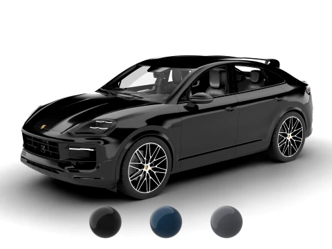 Porsche Cayenne S E-Hybrid Black Edition Coup&eacute; 2026 Modelo 3D