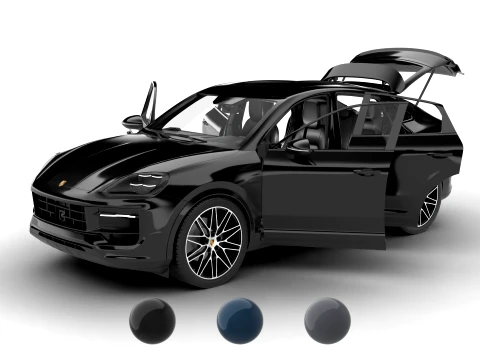 Porsche Cayenne S E-Hybrid Black Edition Coup&eacute; 2026 HQ Modelo 3D