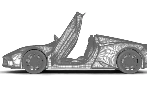 Maserati MCPura Cielo Tributo 1926 2026 HQ 3D Model