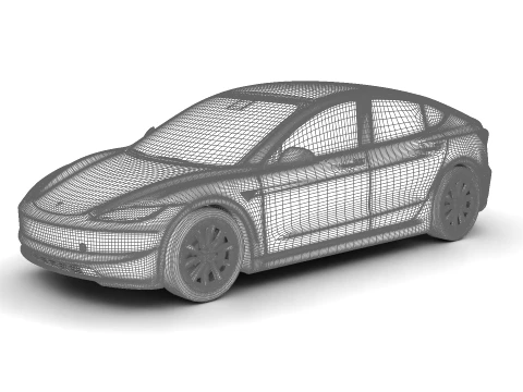 Tesla Model 3 2024 3D Model