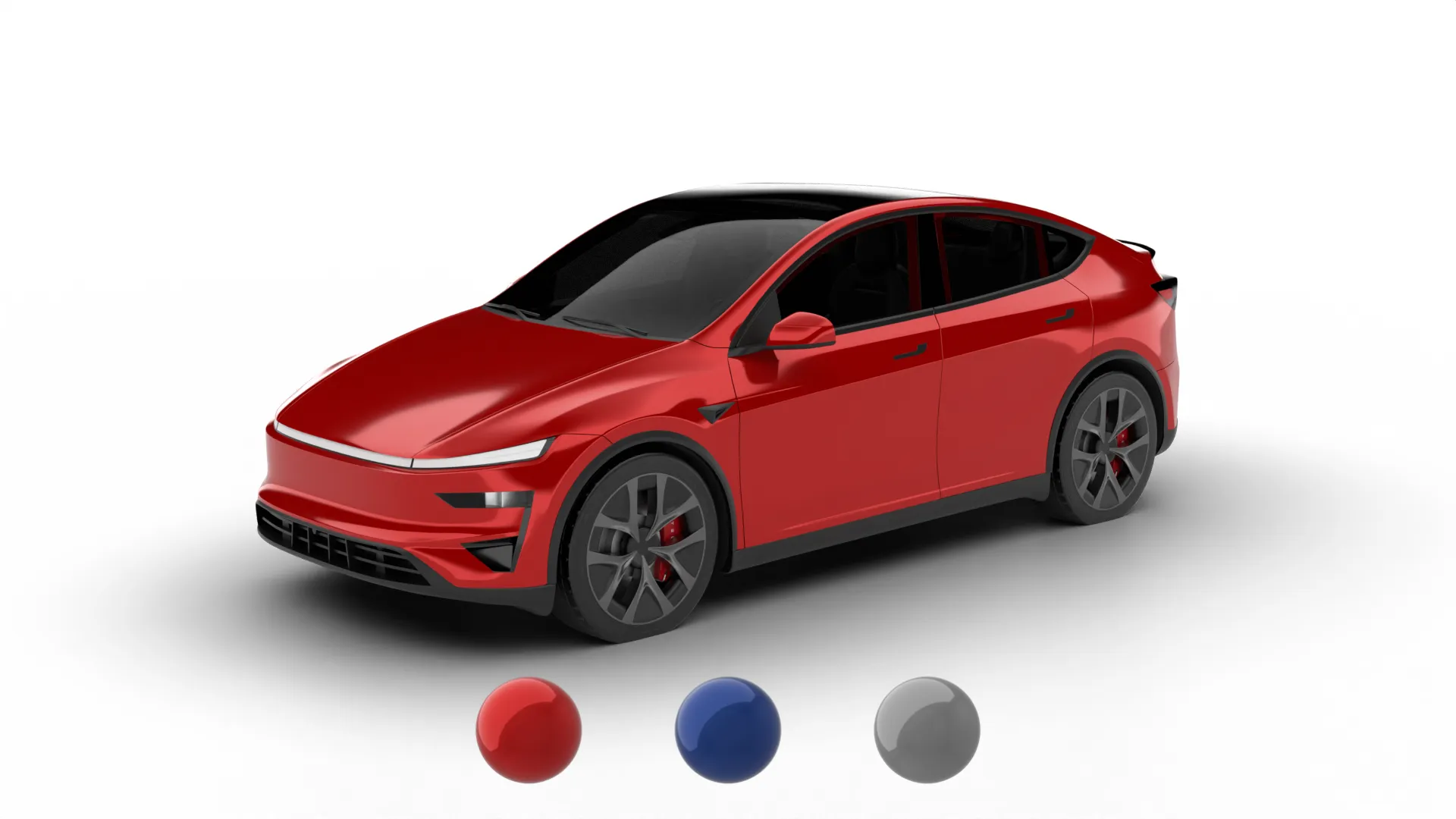 Tesla Model Y Perfomance 2026 3D Model .c4d .max .obj .3ds .fbx .stl .blend