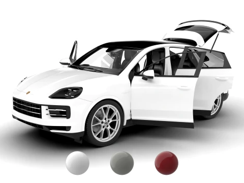 Porsche Cayenne S E-Hybrid Coupe 2026 HQ 3D Model