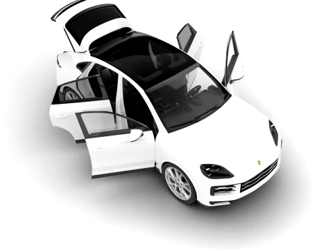 Porsche Cayenne S E-Hybrid Coupe 2026 HQ 3D Model