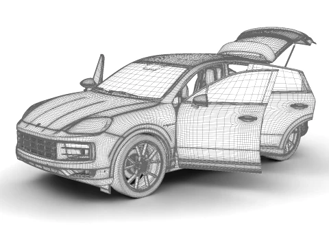 Porsche Cayenne S E-Hybrid Coupe 2026 HQ 3D Model