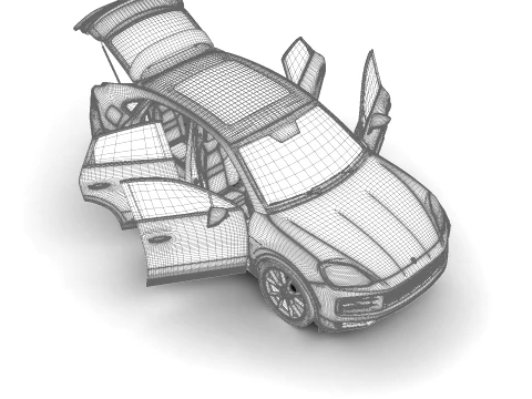 Porsche Cayenne S E-Hybrid Coupe 2026 HQ 3D Model