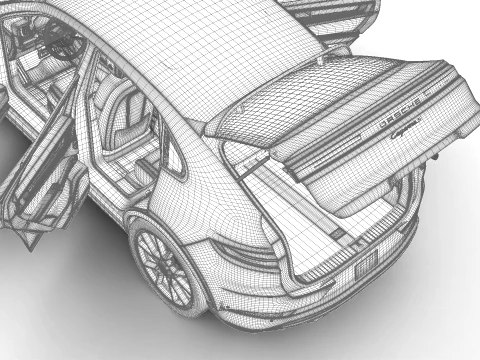 Porsche Cayenne S E-Hybrid Coupe 2026 HQ 3D Model