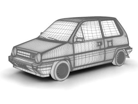 Honda City AA1 1982 3D Model