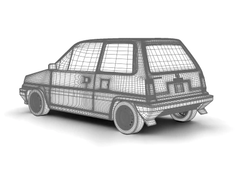 Honda City AA1 1982 3D Model