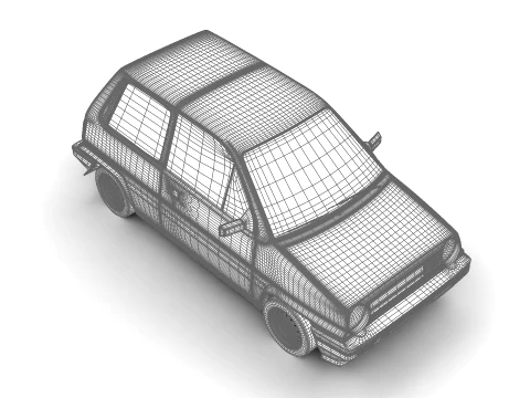 Honda City AA1 1982 3D Model