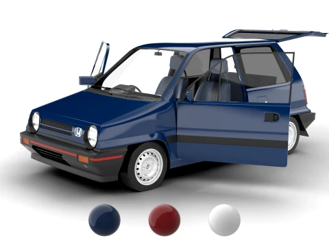 Honda City AA1 1982 HQ Modelo 3D