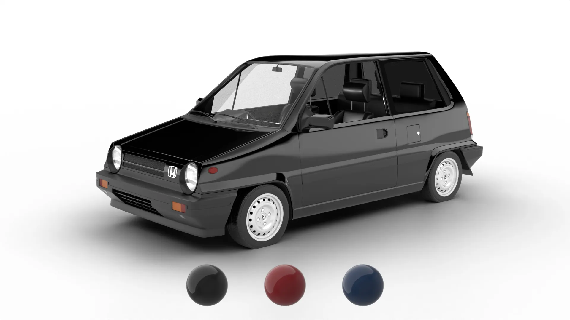 Honda City Pro 1982 3D Model .c4d .max .obj .3ds .fbx .stl .blend