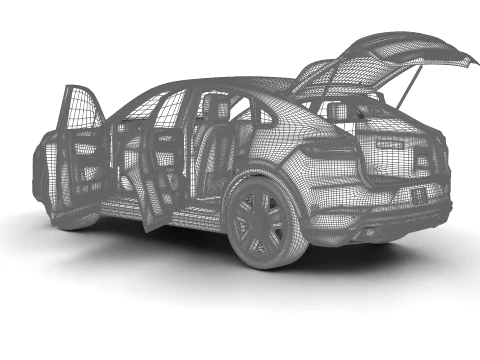 Porsche Cayenne E-Hybrid Coupe 2026 HQ 3D Model