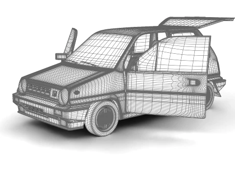 Honda City R 1985 HQ 3D Model