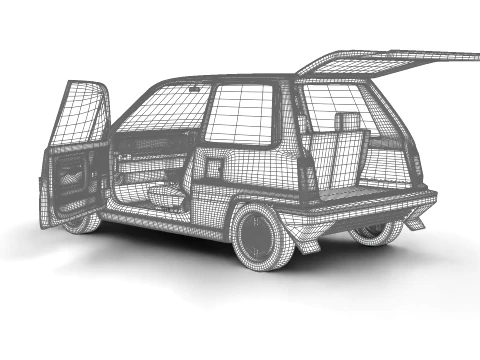Honda City R 1985 HQ 3D Model