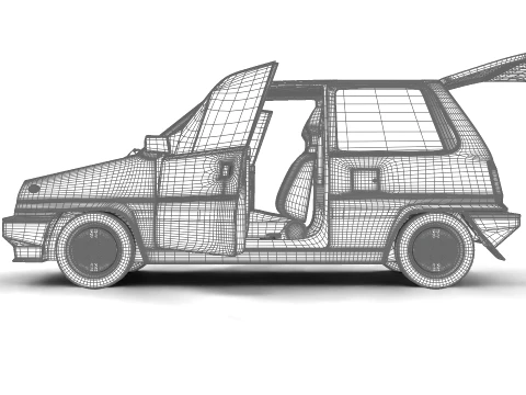 Honda City R 1985 HQ 3D Model