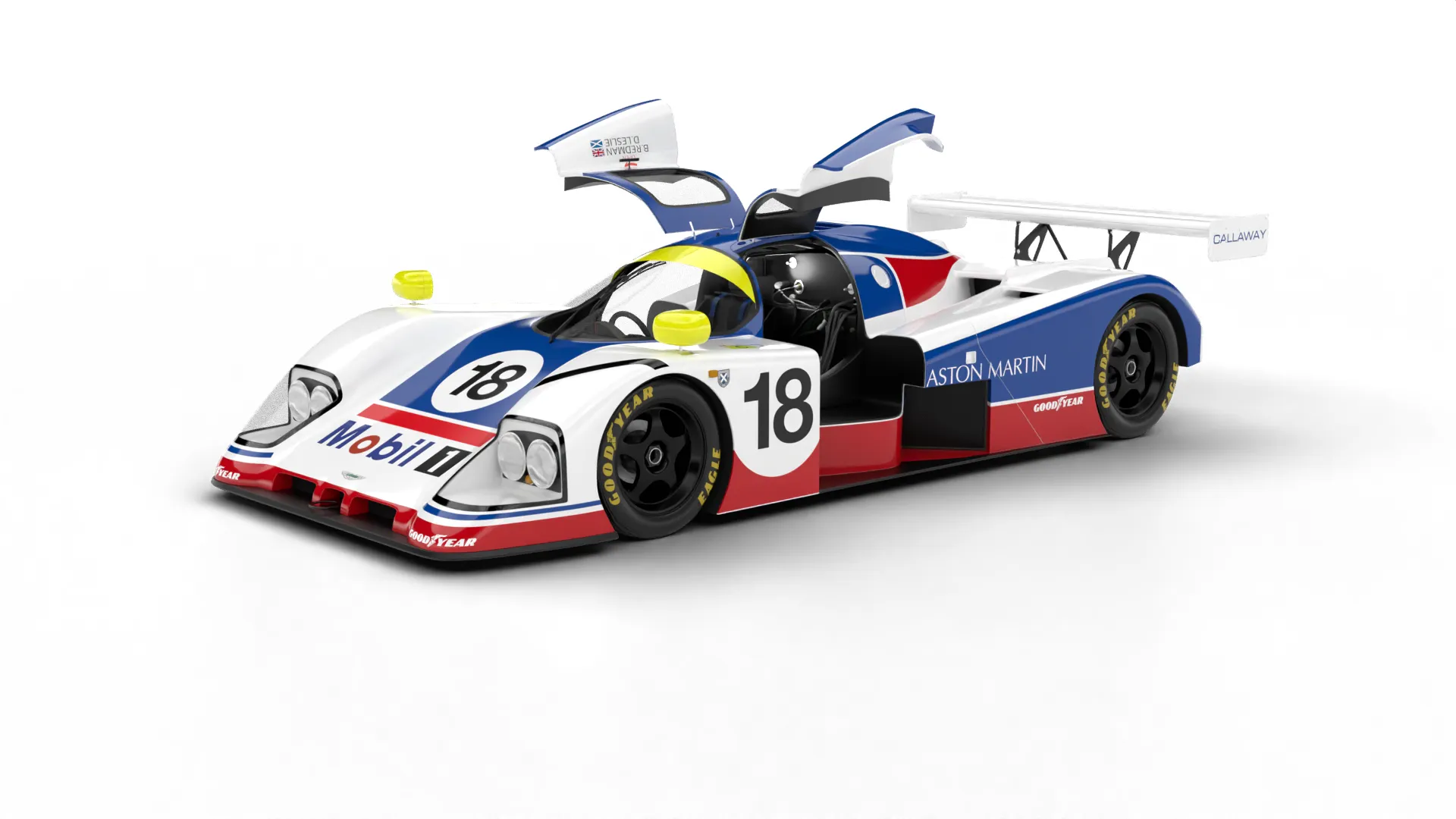 Aston Martin AMR1 Racing 1989 HQ 3D Model .c4d .max .obj .3ds .fbx .stl .blend