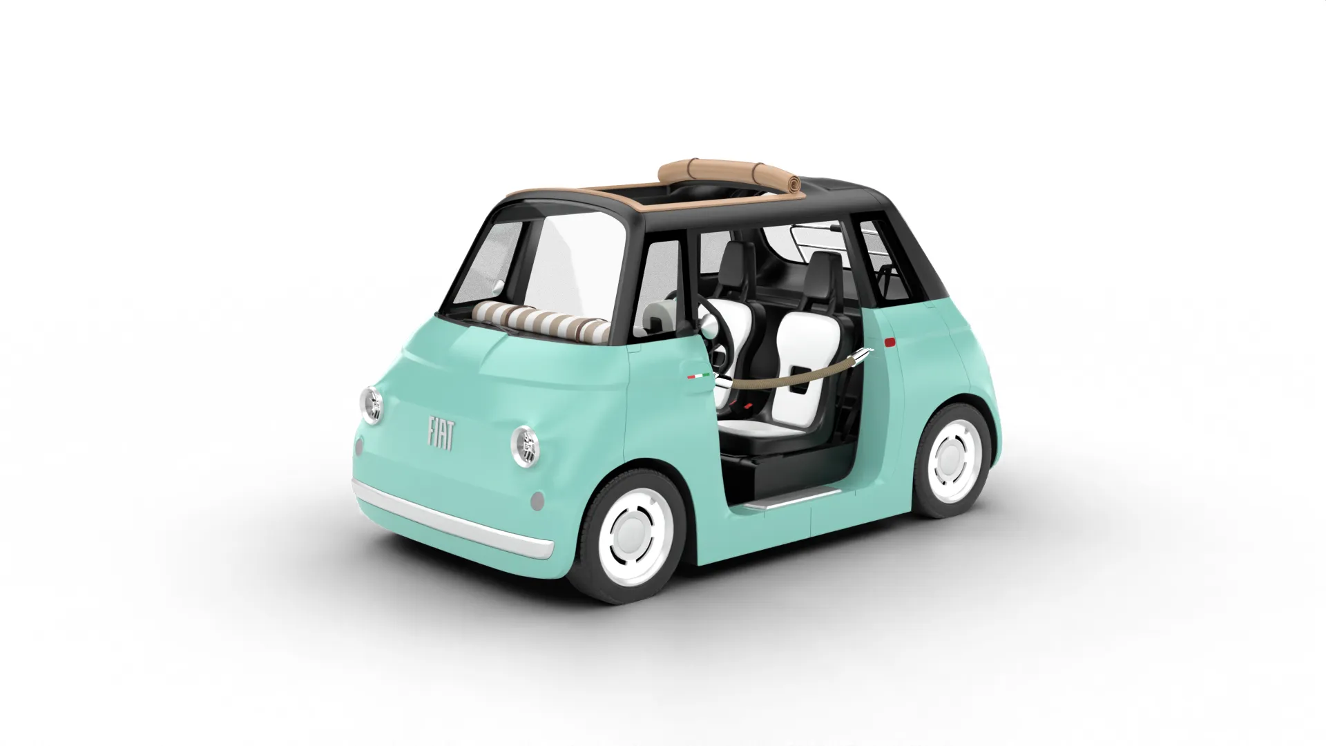 Fiat Topolino Dolcevita 2025 HQ 3D Model .c4d .max .obj .3ds .fbx .stl .blend 