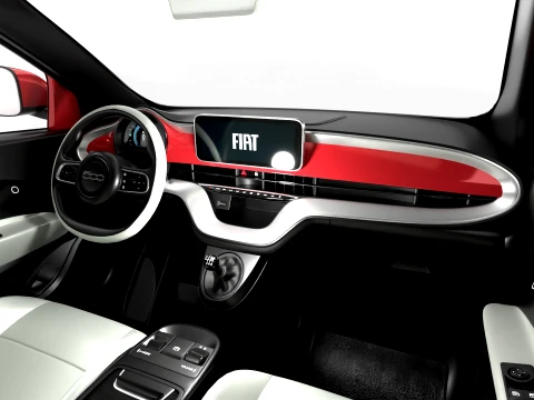 Fiat 500 Hybrid Cabrio 2026 3D Model