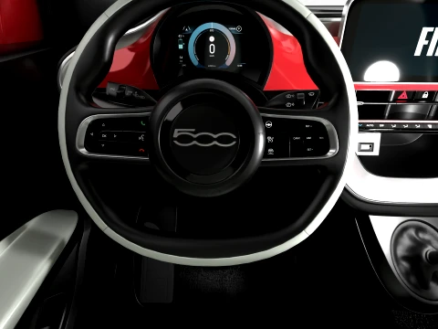 Fiat 500 Hybrid Cabrio 2026 3D Model