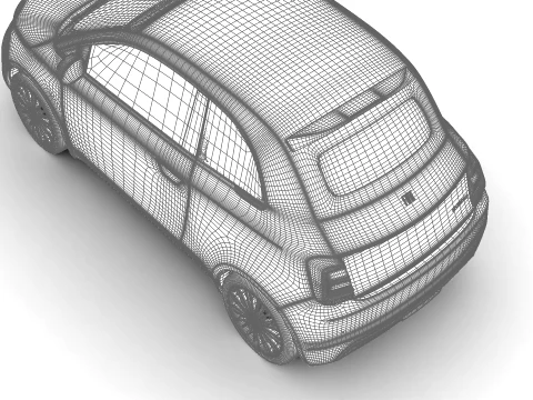 Fiat 500 Hybrid Cabrio 2026 3D Model